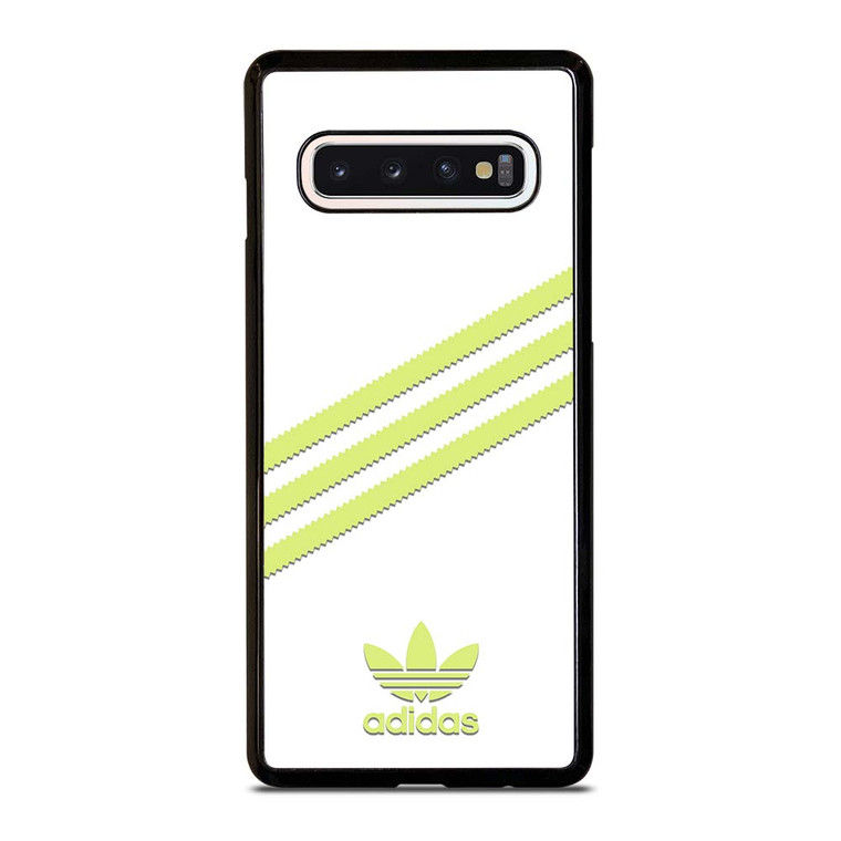 ADIDAS ORIGINALS STRIPES WHITE YELLOW Samsung Galaxy S10 Case Cover
