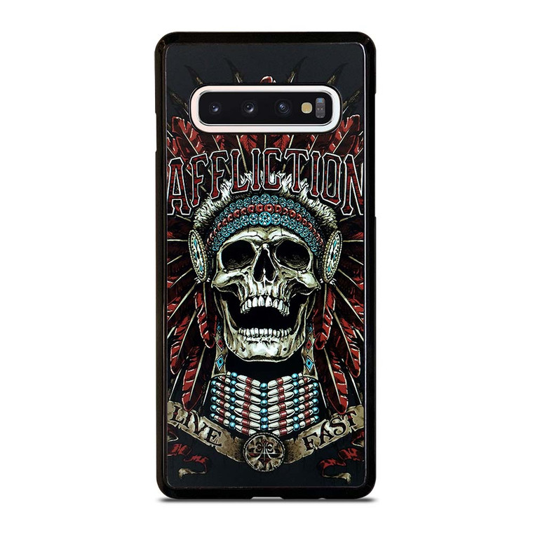 AFFLICTION SKULL INDIAN Samsung Galaxy S10 Case Cover