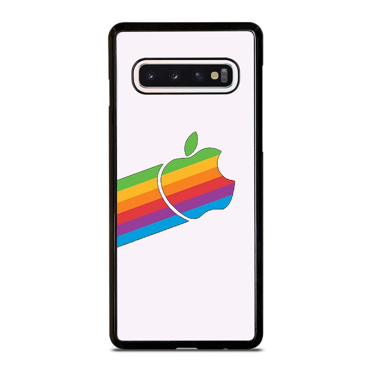 APPLE RETRO DESIGN WHITE Samsung Galaxy S10 Case Cover