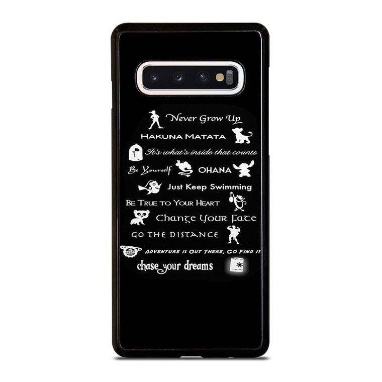 DISNEY LESSONS BLACK Samsung Galaxy S10 Case Cover