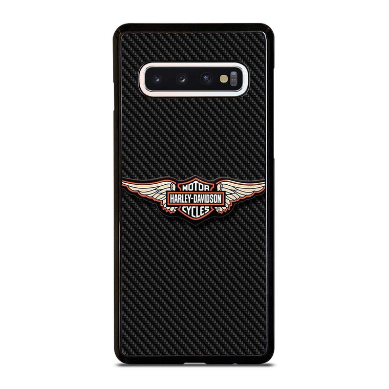 HARLEY DAVIDSON LOGO MOTORCYCLES COMPANY CARBON Samsung Galaxy S10 Case Cover