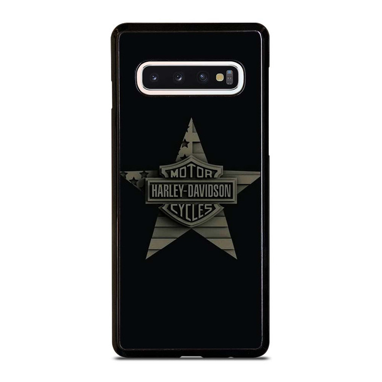 HARLEY DAVIDSON MOTORCYCLES COMPANY LOGO STAR Samsung Galaxy S10 Case Cover