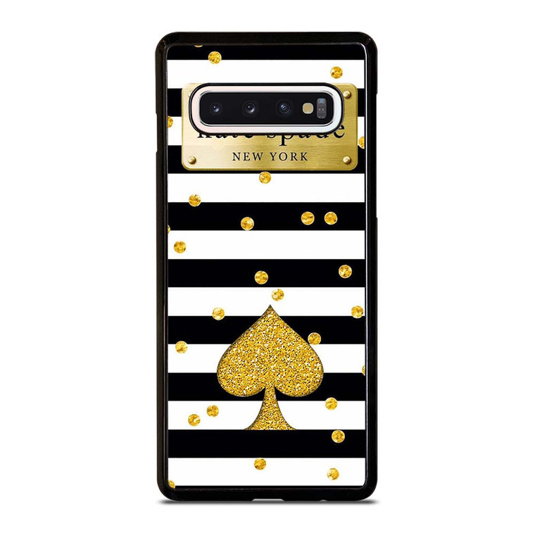 KATE SPADE NEW YORK LOGO GOLDEN POLKADOTS ICON Samsung Galaxy S10 Case Cover
