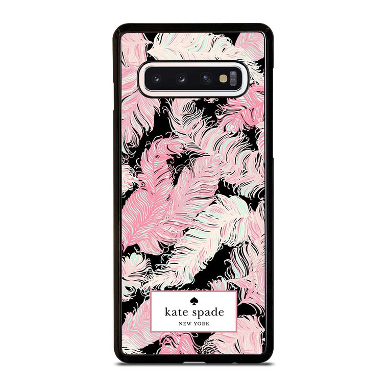 KATE SPADE NEW YORK LOGO PINK FEATHERS Samsung Galaxy S10 Case Cover
