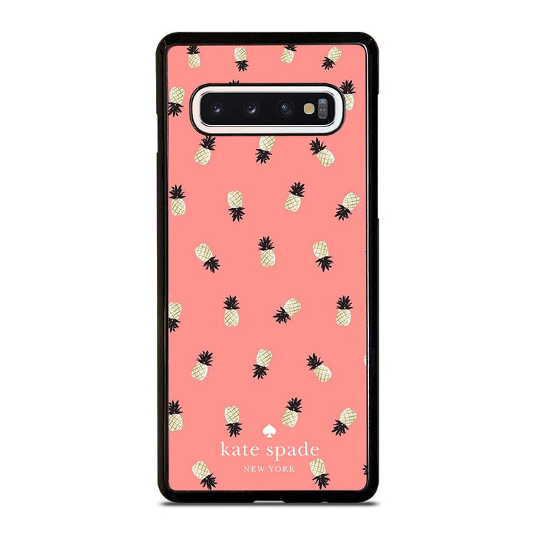 KATE SPADE NEW YORK LOGO PINK PINEAPPLES ICON Samsung Galaxy S10 Case Cover