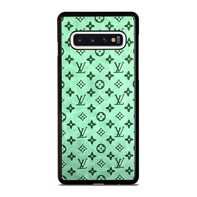 LOUIS VUITTON LOGO GREEN ICON PATTERN Samsung Galaxy S10 Case Cover