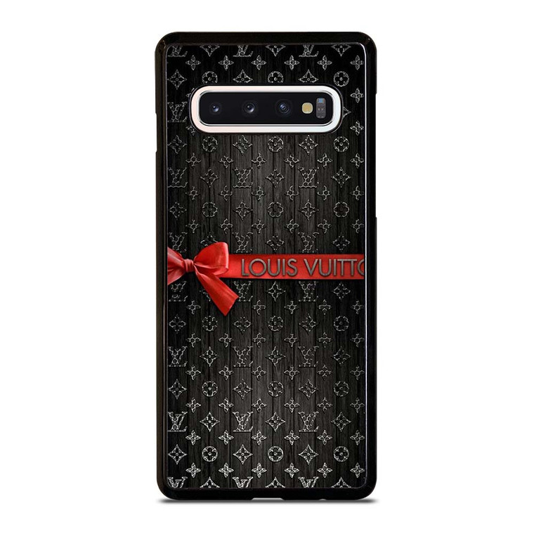 LOUIS VUITTON LV LOGO PATTERN RED RIBBON Samsung Galaxy S10 Case Cover