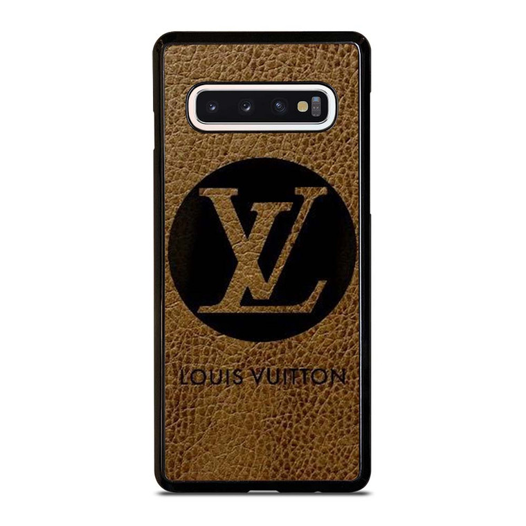 LOUIS VUITTON PARIS LV LOGO LEATHER Samsung Galaxy S10 Case Cover