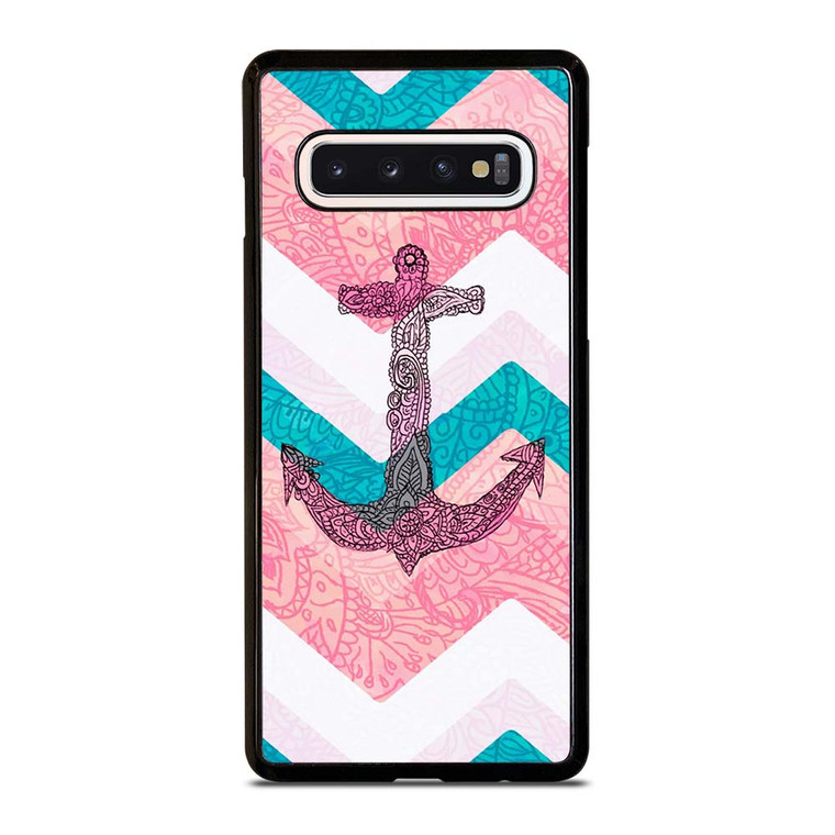 PAISLEY TRIBAL NAUTICAL ANCHOR Samsung Galaxy S10 Case Cover