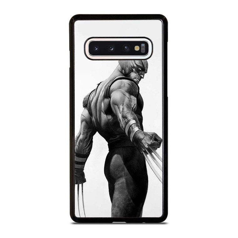 WOLVERINE X-MEN BLACK WHITE ART Samsung Galaxy S10 Case Cover