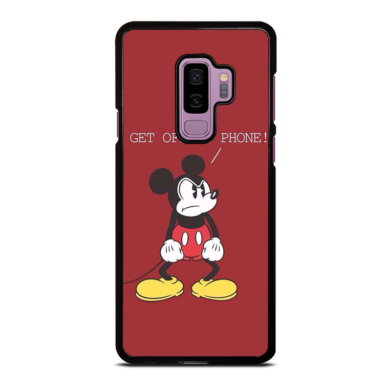 MICKEY MOUSE GET OFF MY PHONE Samsung Galaxy S9 Plus Case Cover