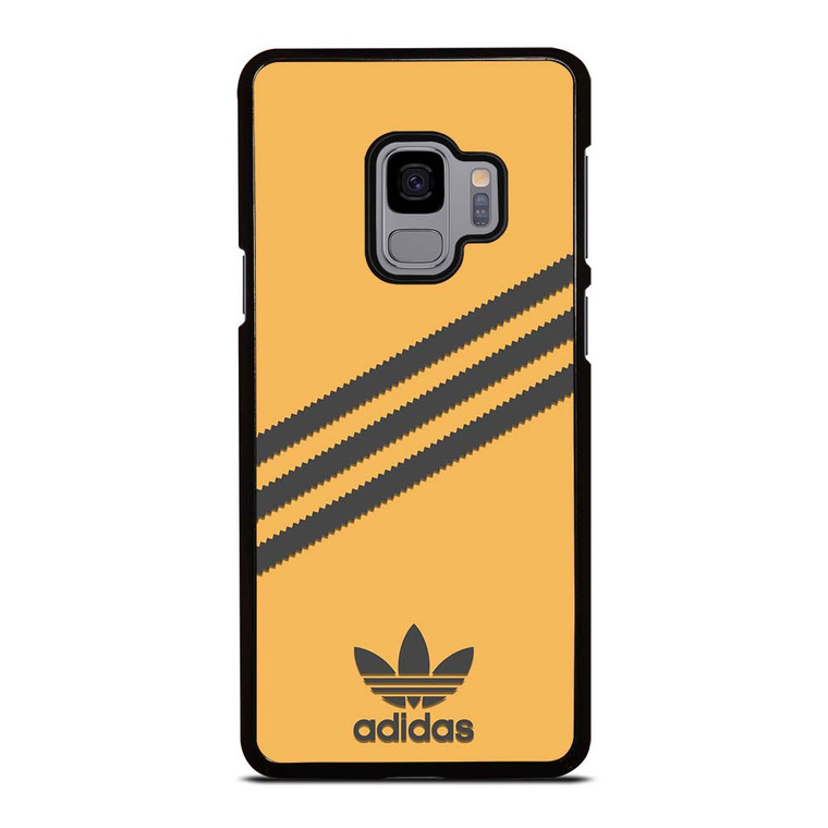 ADIDAS ORIGINALS STRIPES ORANGE BLACK Samsung Galaxy S9 Case Cover