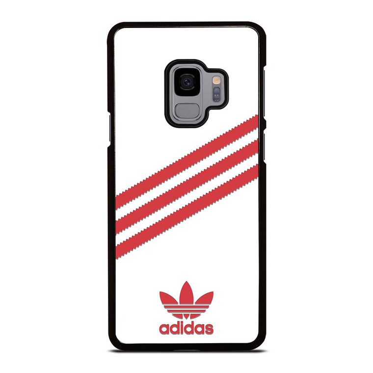ADIDAS ORIGINALS STRIPES WHITE RED Samsung Galaxy S9 Case Cover