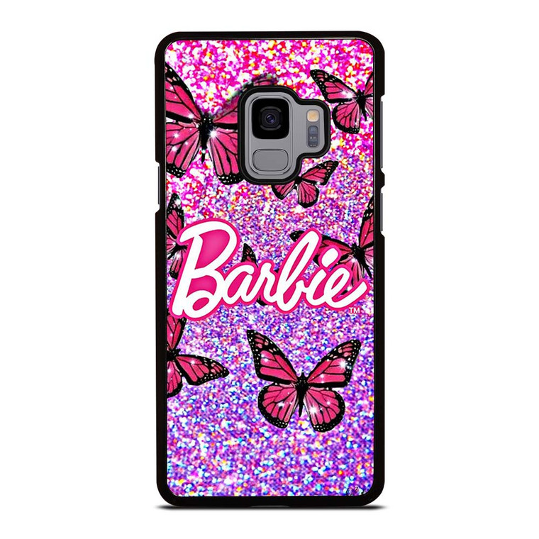 BARBIE BUTTERFLY LOGO ICON PINK Samsung Galaxy S9 Case Cover