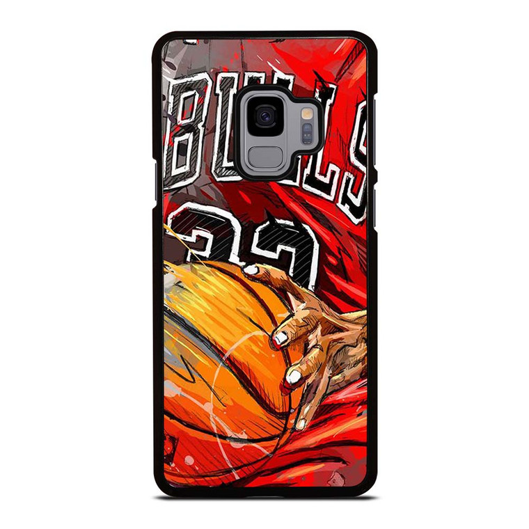 CHICAGO BULLS TEAM BASKETBALL ART Samsung Galaxy S9 Case Cover