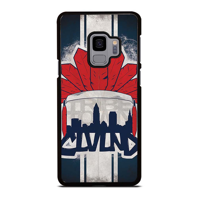CLEVELAND INDIANS LOGO BASEBALL TEAM TRIBE TOWN Samsung Galaxy S9 Case Cover