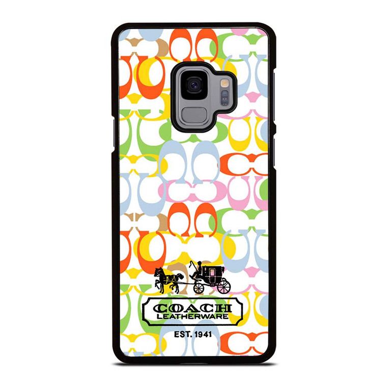 COACH LEATHERWARE NEW YORK EST 1941 COLORFUL Samsung Galaxy S9 Case Cover
