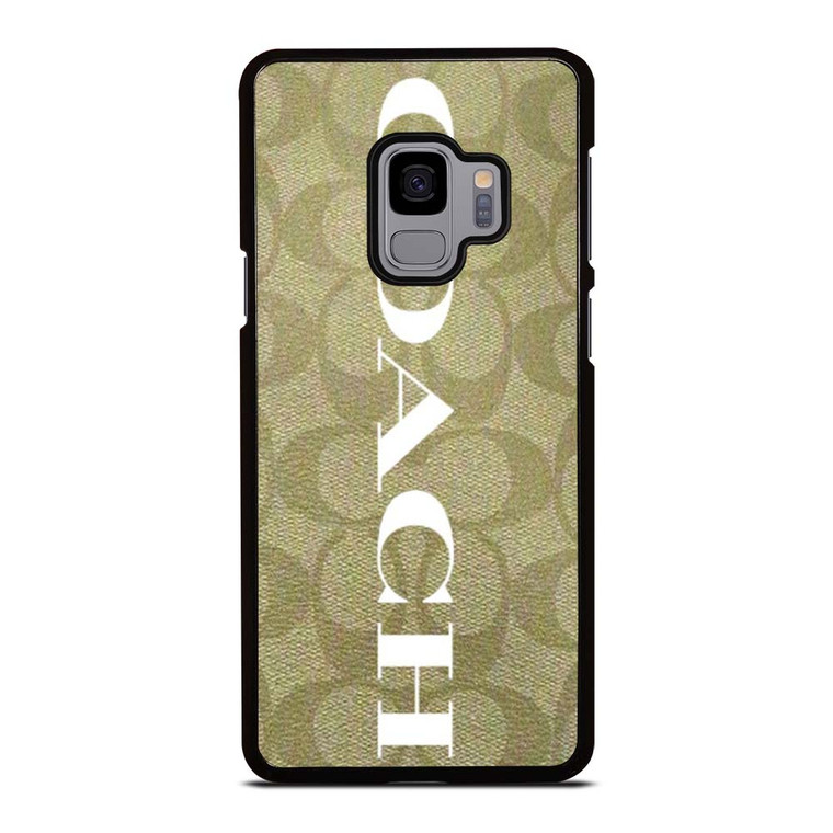 COACH NEW YORK GREEN LOGO PATTERN Samsung Galaxy S9 Case Cover