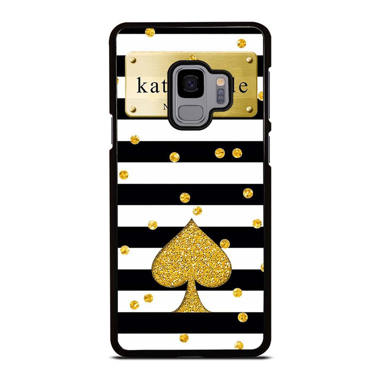 KATE SPADE NEW YORK LOGO GOLDEN POLKADOTS ICON Samsung Galaxy S9 Case Cover