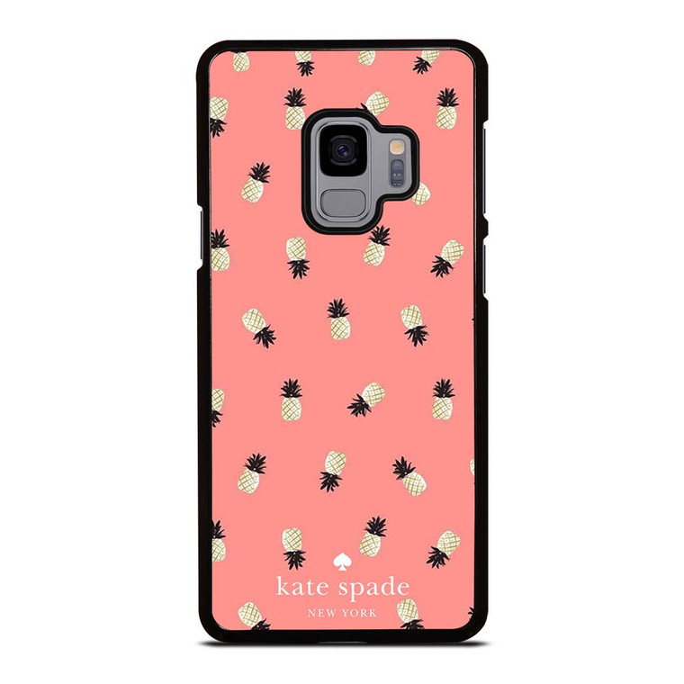 KATE SPADE NEW YORK LOGO PINK PINEAPPLES ICON Samsung Galaxy S9 Case Cover