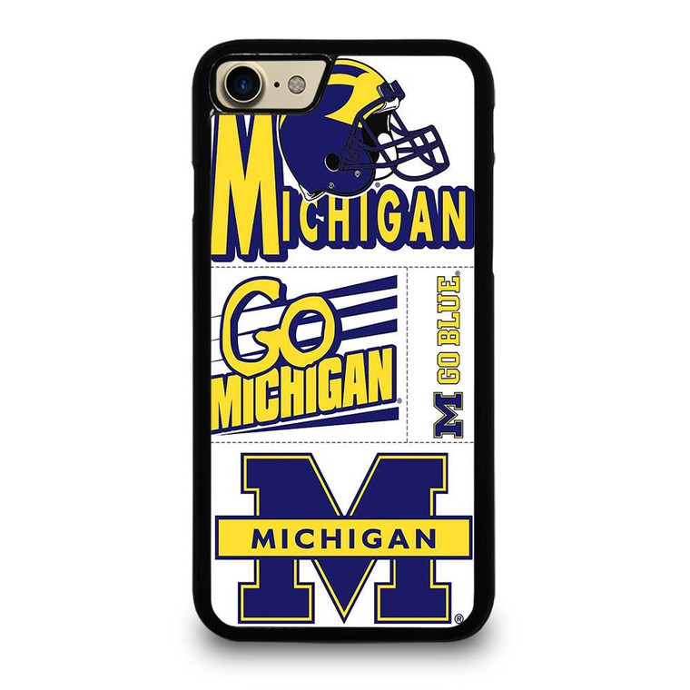 MICHIGAN WOLVERINES STICKER COLLAGE iPhone 7 / 8 Case Cover