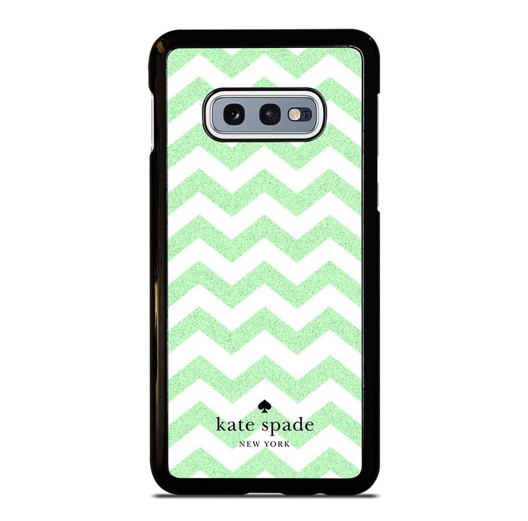 KATE SPADE NEW YORK LOGO GREEN CHEVRON PATTERN Samsung Galaxy S10e Case Cover