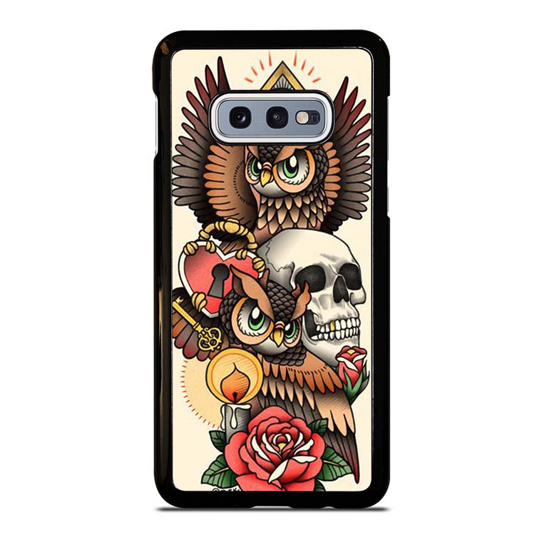 OWL STEAMPUNK ILLUMINATI TATTOO Samsung Galaxy S10e Case Cover