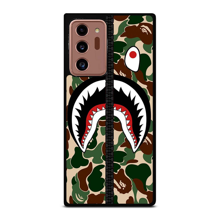 BAPE SHARK CAMO ZIP Samsung Galaxy Note 20 Ultra Case Cover