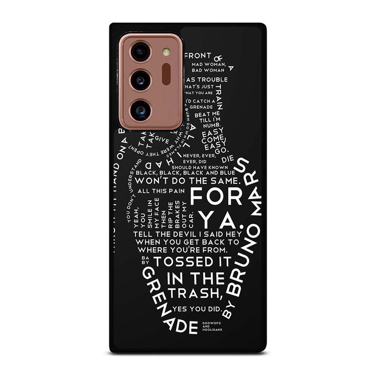 BRUNO MARS LYRICS Samsung Galaxy Note 20 Ultra Case Cover