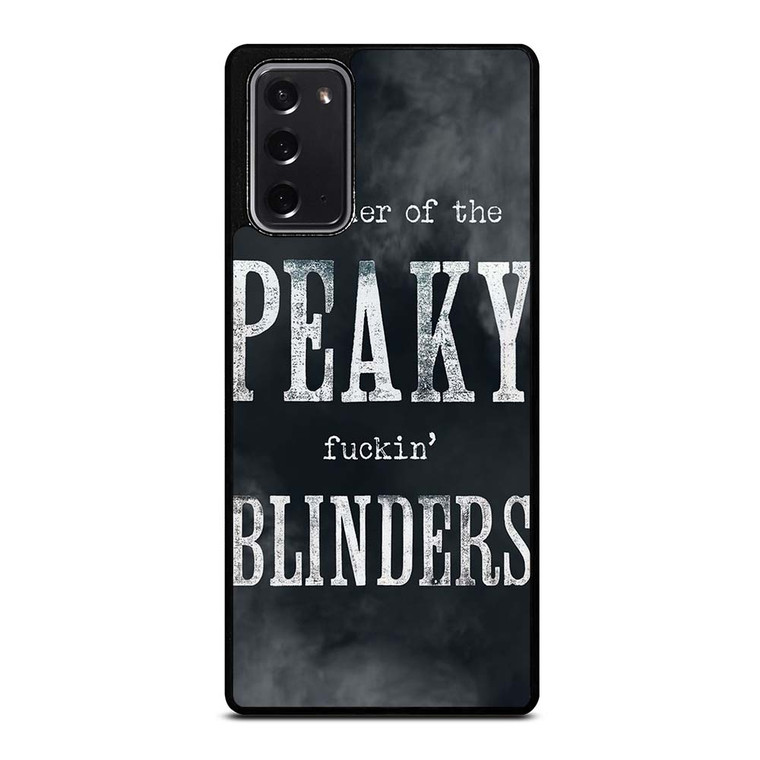 BY THE ORDER OF PEAKY BLINDERS SERIES Samsung Galaxy Note 20 Case Cover