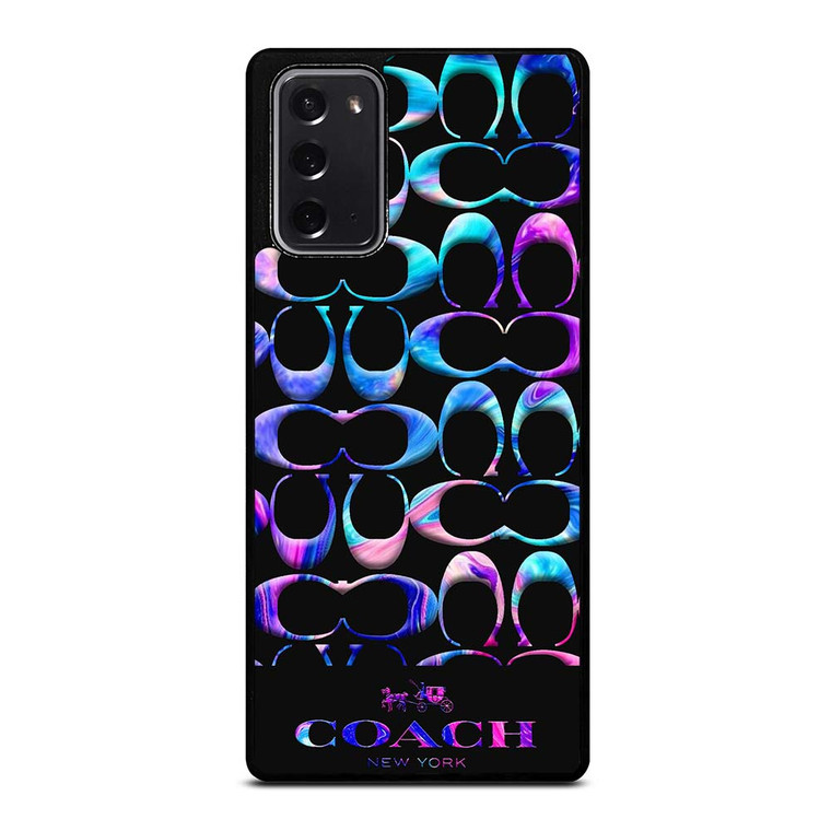 COACH NEW YORK COLORFULL MARBLE PATTERN Samsung Galaxy Note 20 Case Cover