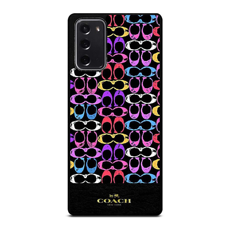 COACH NEW YORK COLORFULL PATTERN EMBLEM Samsung Galaxy Note 20 Case Cover