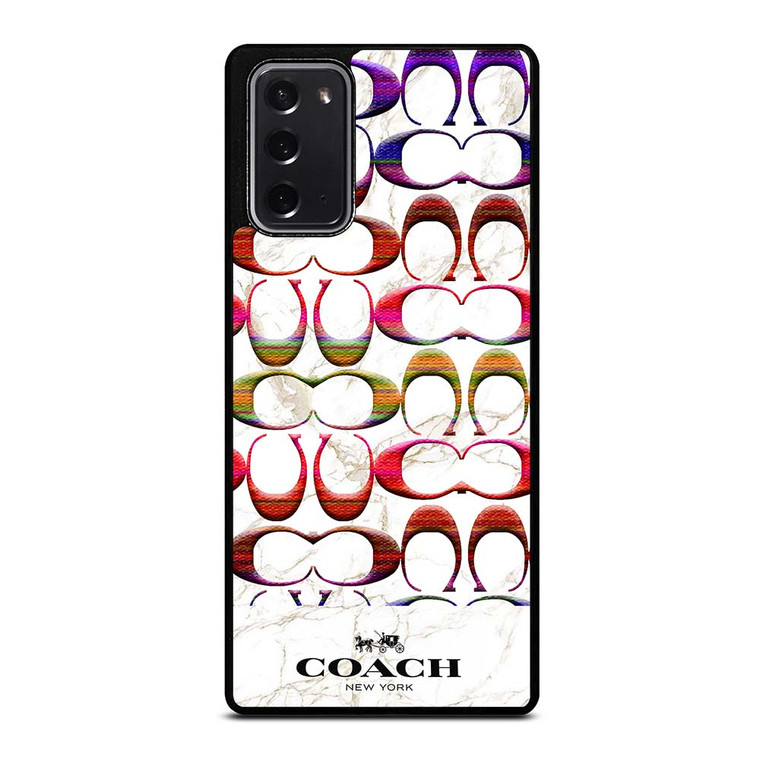 COACH NEW YORK COLORFULL PATTERN MARBLE Samsung Galaxy Note 20 Case Cover