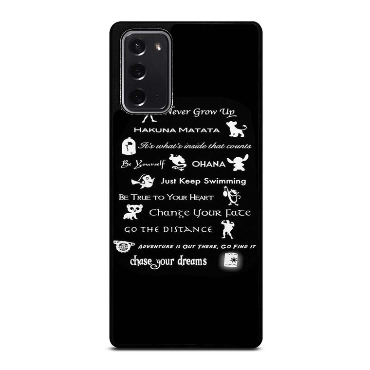 DISNEY LESSONS BLACK Samsung Galaxy Note 20 Case Cover