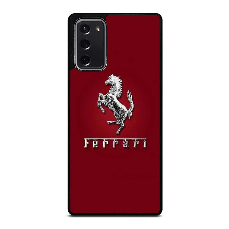 FERRARI LOGO SILVER EMBLEM Samsung Galaxy Note 20 Case Cover