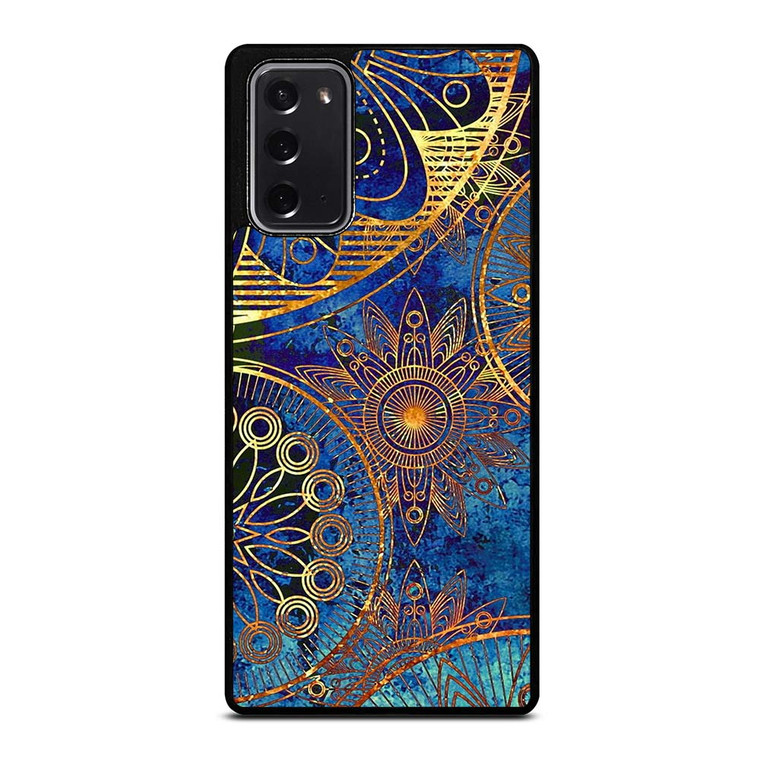 MANDELA BLUE GOLD PATTREN Samsung Galaxy Note 20 Case Cover