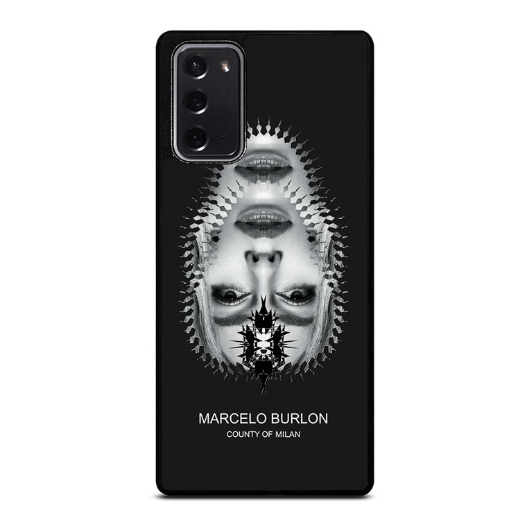 MARCELO BURLON MILAN UPSIDE DOWN FACE Samsung Galaxy Note 20 Case Cover