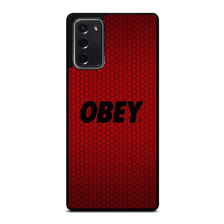 OBEY CLOTHING LOGO RED CARBON Samsung Galaxy Note 20 Case Cover