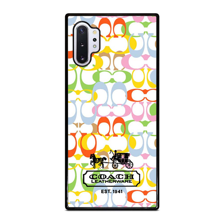 COACH LEATHERWARE NEW YORK EST 1941 COLORFUL Samsung Galaxy Note 10 Plus Case Cover