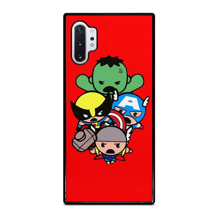 KAWAII CAPTAIN AMERICA HULK THOR WOLVERINE Marvel Avengers Samsung Galaxy Note 10 Plus Case Cover