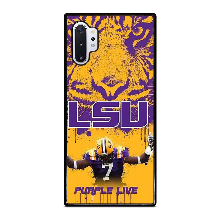 LSU TIGERS LOUISIANA STATE UNIVERSITY PURPLE LIVE Samsung Galaxy Note 10 Plus Case Cover