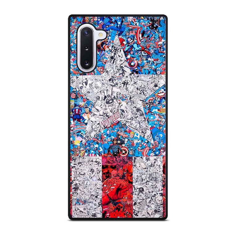 CAPTAIN AMERICA LOGO COLLAGE Samsung Galaxy Note 10 Case Cover