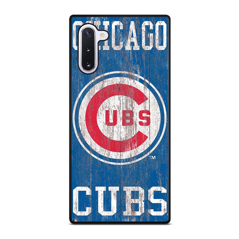 CHICAGO CUBS ON WOOD LOGO Samsung Galaxy Note 10 Case Cover
