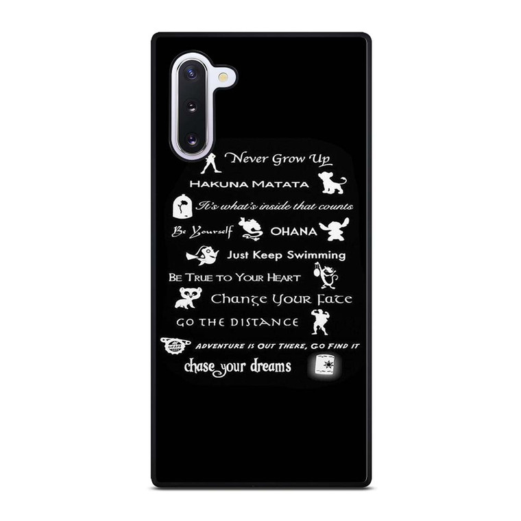 DISNEY LESSONS BLACK Samsung Galaxy Note 10 Case Cover