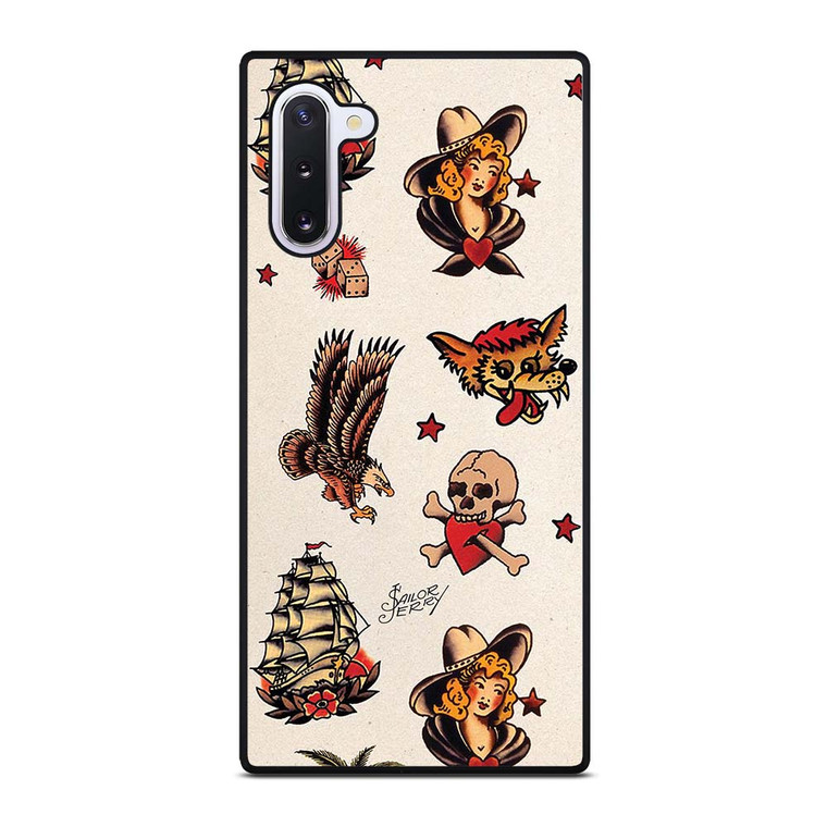 SAILOR JERRY TATTOO PATTERNS Samsung Galaxy Note 10 Case Cover