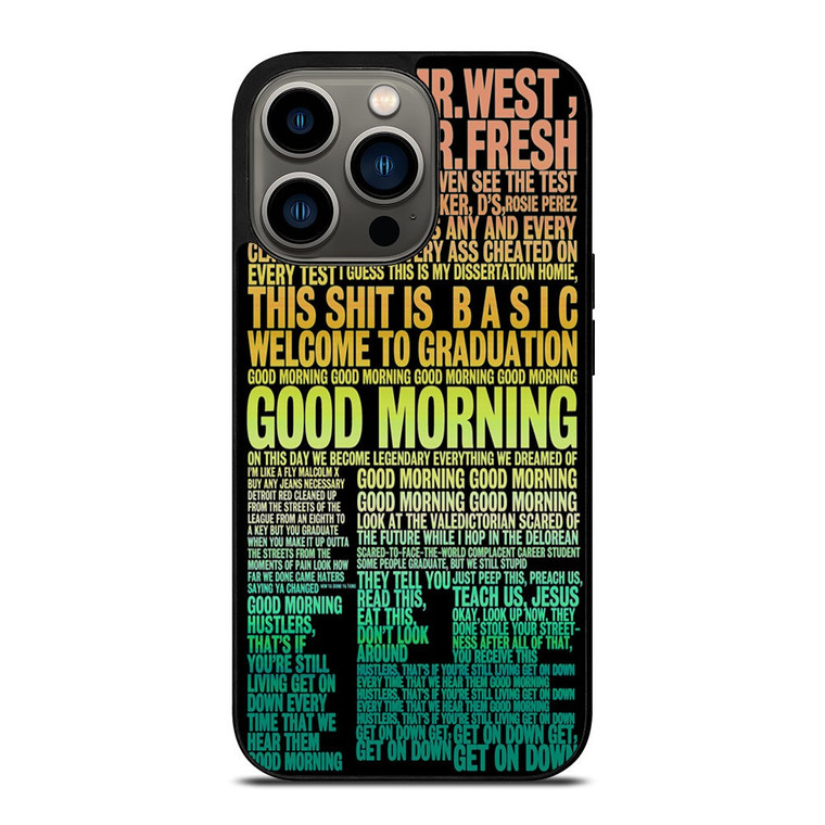 KANYE WEST RAPPER LYRICS iPhone 13 Pro Case Cover
