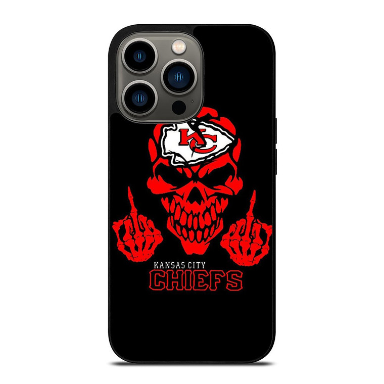 KANSAS CITY CHIEFS SKUL LOGO iPhone 13 Pro Case Cover