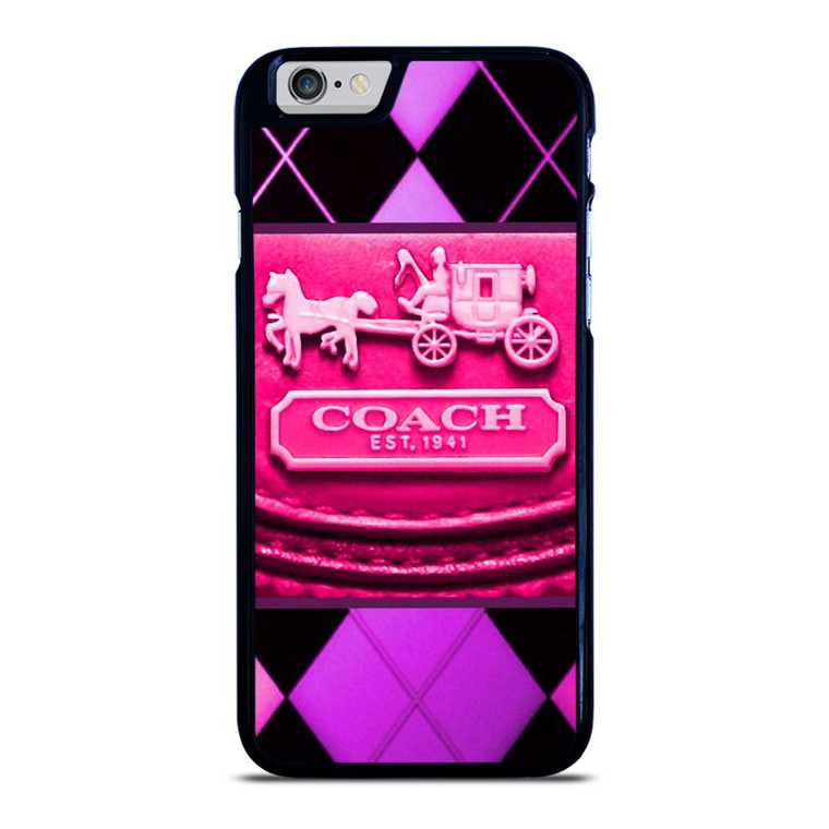 COACH NEW YORK PURPLE PINK LOGO iPhone 6 / 6S Case Cover