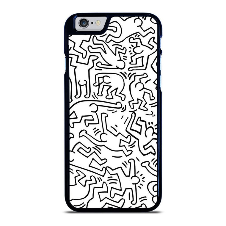 KEITH HARING BLACK WHITE iPhone 6 / 6S Case Cover