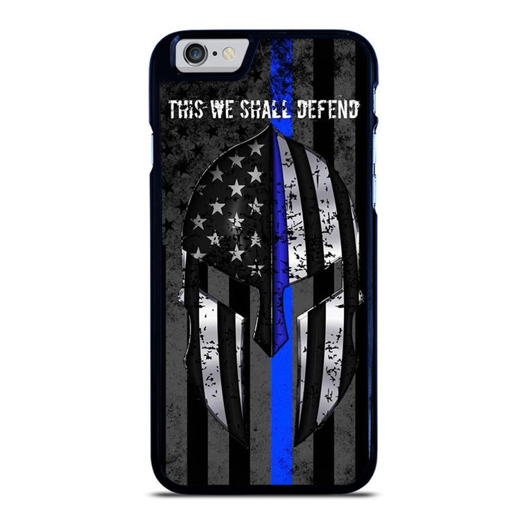 BLUE LINE POLICE WARRIOR iPhone 6 / 6S Case Cover